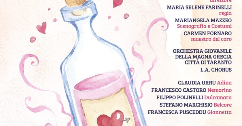 Taranto: oggi pomeriggio, martedì e giovedì “L’Elisir d’amore” “L’elisir d’amore”di Gaetano Donizetti,al Fusco