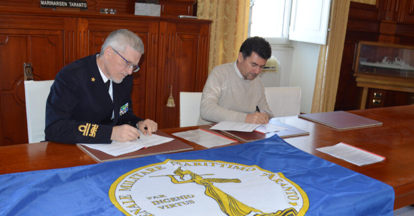 Firmata la convenzione tra l’Arsenale Militare di Taranto e gli istituti scolastici territoriali