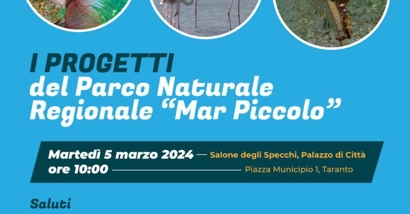 I Progetti del Parco Naturale Regionale “Mar Piccolo”, il 5 marzo evento a Palazzo di Città
