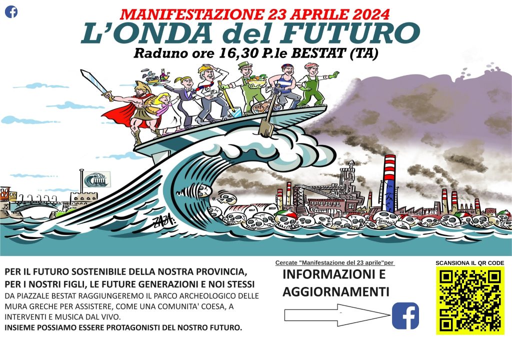 Parte l’Onda del Futuro, la manifestazione per dire stop all’inquinamento dell’Ilva